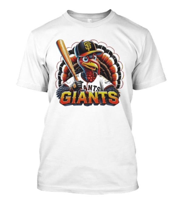 San Francisco Giants Thanksgiving Turkey Baseball T-Shirt