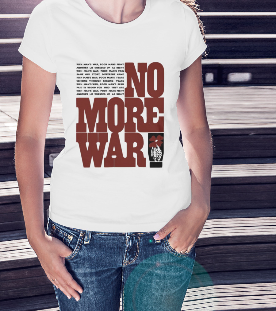 No More War Wear The Peace Flower Grenade T-Shirt