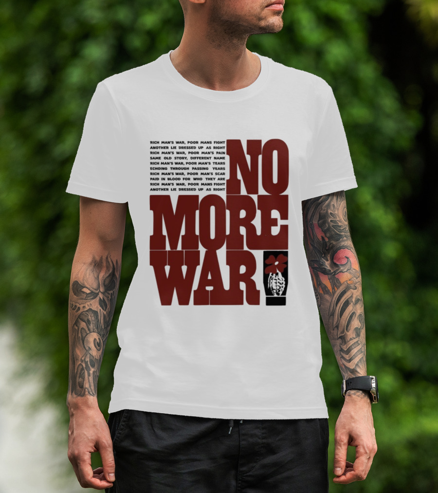 No More War Wear The Peace Flower Grenade T-Shirt