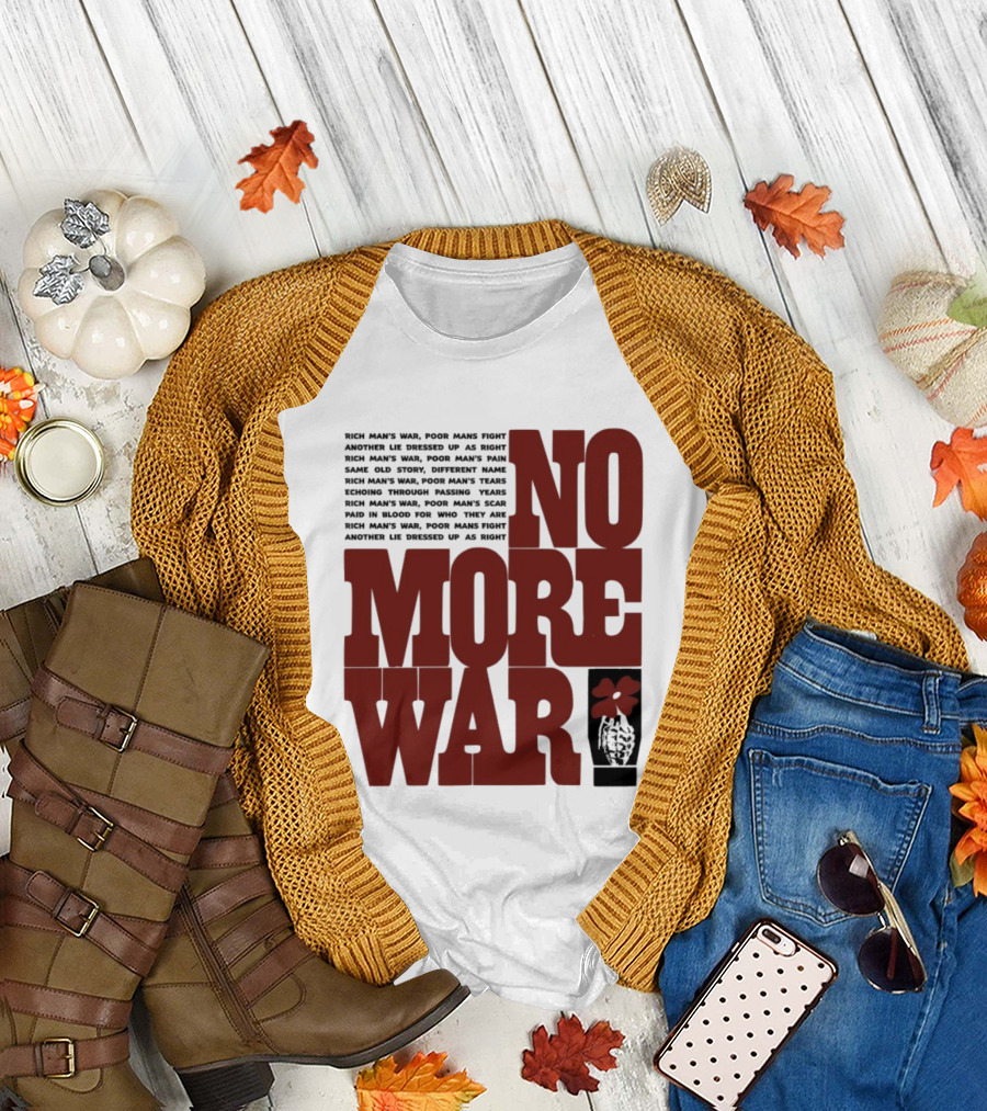 No More War Wear The Peace Flower Grenade T-Shirt