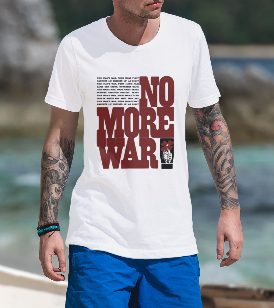No More War Wear The Peace Flower Grenade T-Shirt