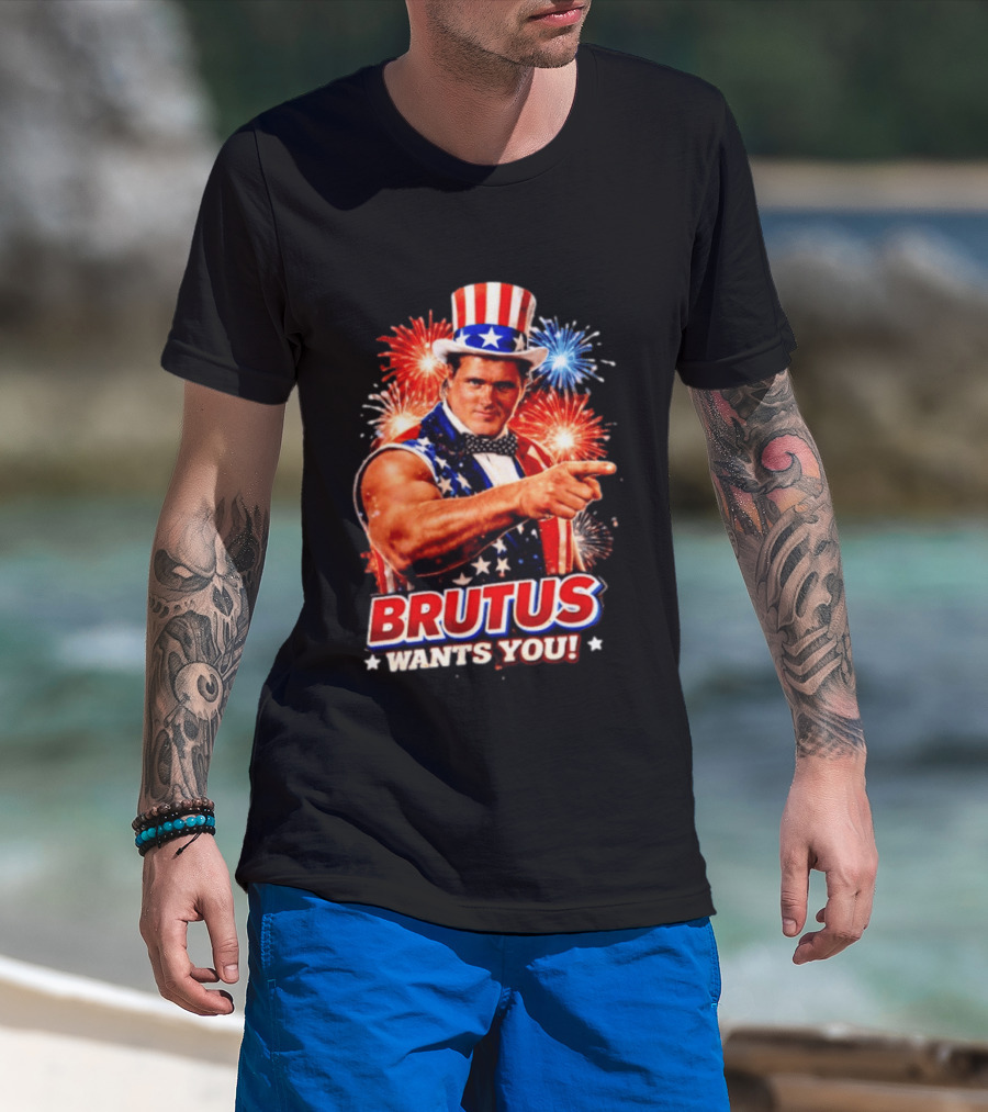 Brutus Wants You Uncle Sam Style Fireworks T-Shirt