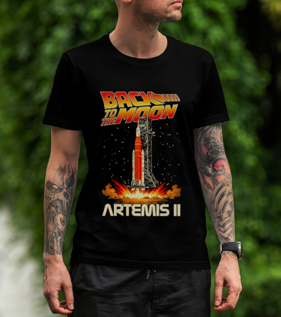 Back To The Moon Artemis II Rocket Launch T-Shirt