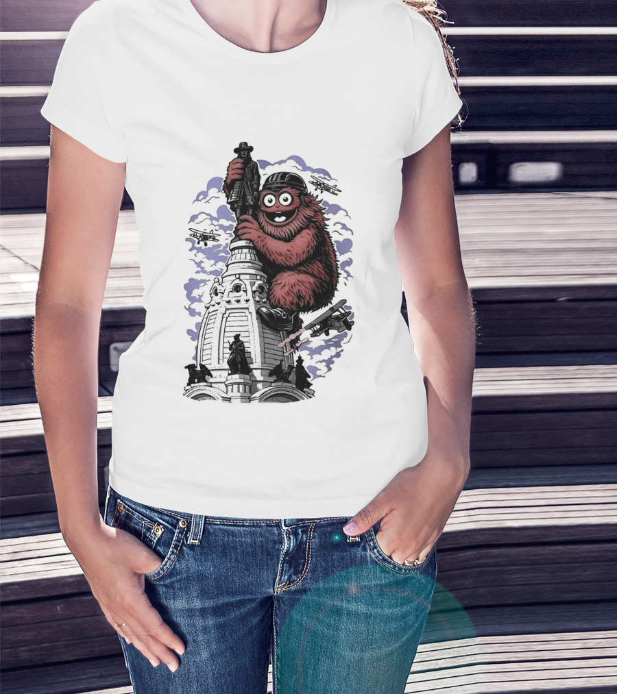 Gritty Kong Embrace Philadelphia City Hall T-Shirt
