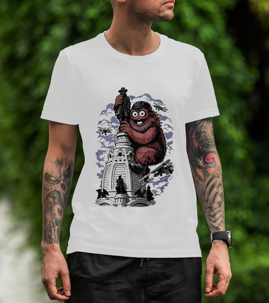 Gritty Kong Embrace Philadelphia City Hall T-Shirt