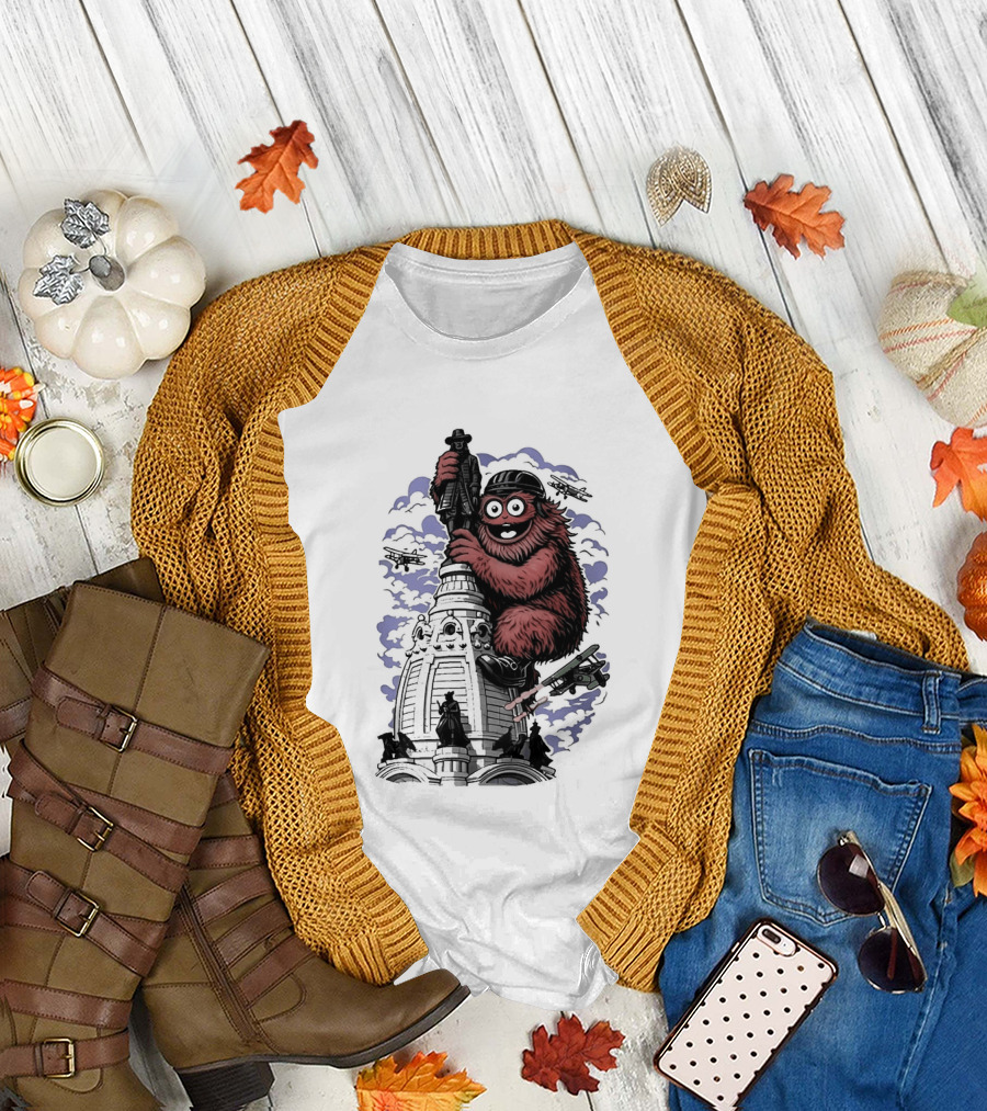Gritty Kong Embrace Philadelphia City Hall T-Shirt