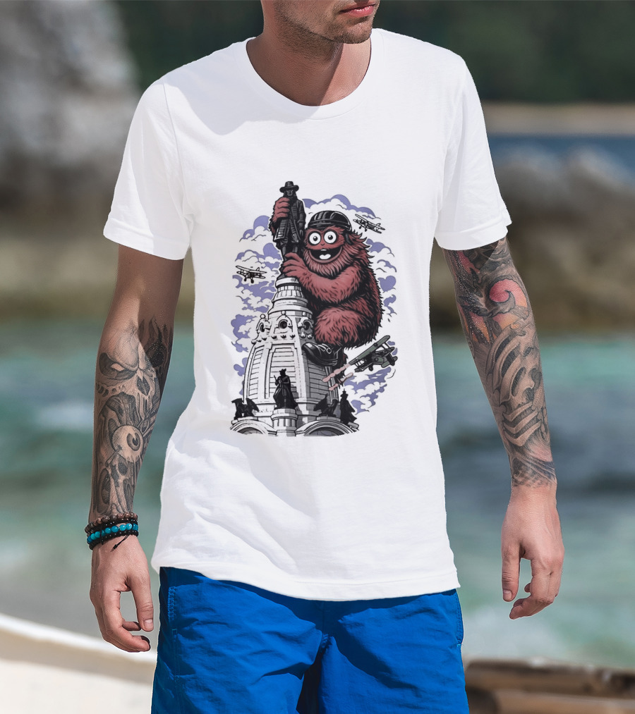 Gritty Kong Embrace Philadelphia City Hall T-Shirt