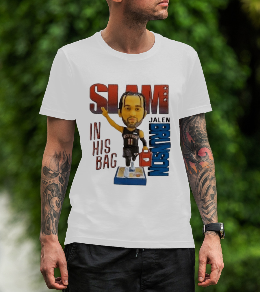 Slam Jalen Brunson In His Bag Basketball Figure 2026 T-Shirt