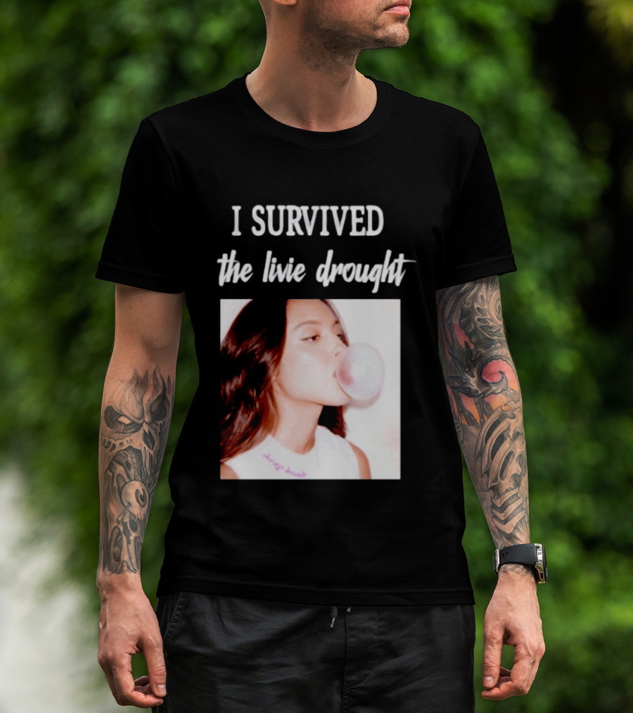 Olivia Rodrigo I Survived The Livie Drought Bubblegum Aesthetic T-Shirt