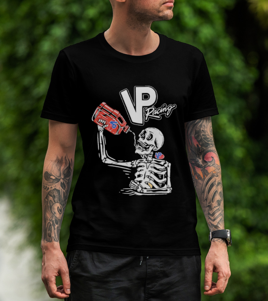 2026 VP Racing Skeleton Gas Can Drinking T-Shirt