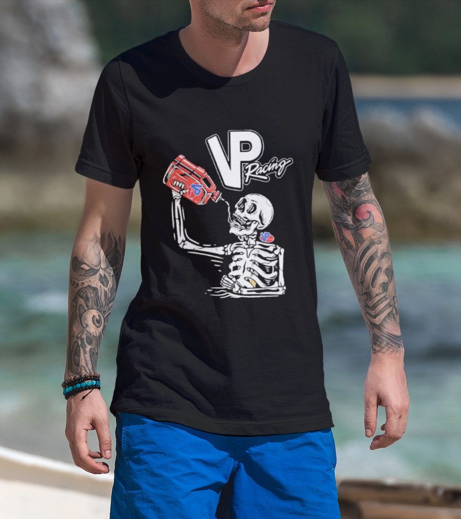 2026 VP Racing Skeleton Gas Can Drinking T-Shirt