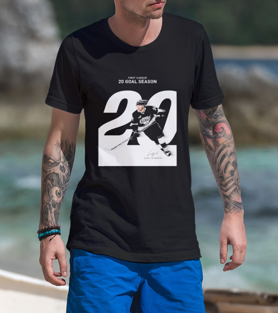 Alex Laferriere Los Angeles Kings First Career 20 Goal Season 20 T-Shirt