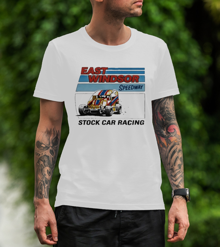 East Windsor Speedway Stock Car Racing Vintage Classic Auto Racing T-Shirt