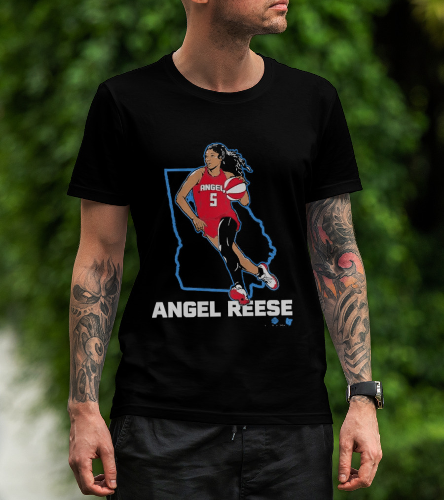Angel Reese Basketball Player In Red Jersey Georgia State T-Shirt