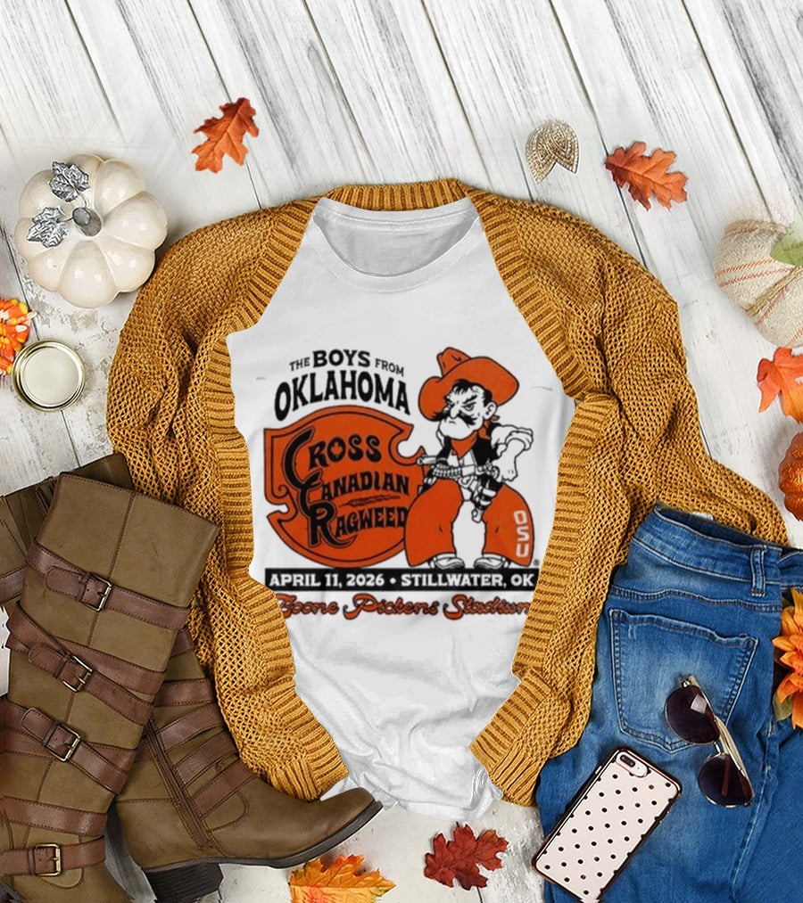 Oklahoma State Cowboys Cross Canadian Ragweed Tour 2026 Stillwater Boone Pickens Stadium T-Shirt