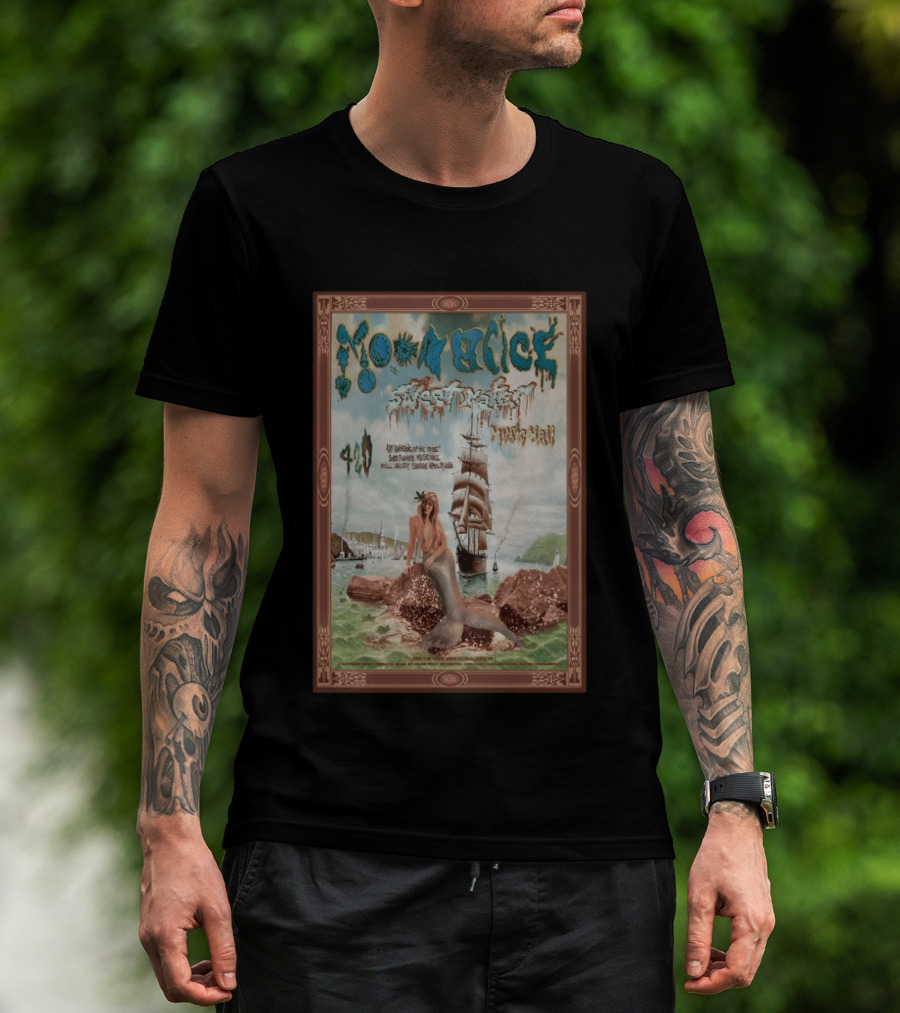 Moonalice Sweetwater Mill Valley 4 19 2026 Mermaid And Ship T-Shirt