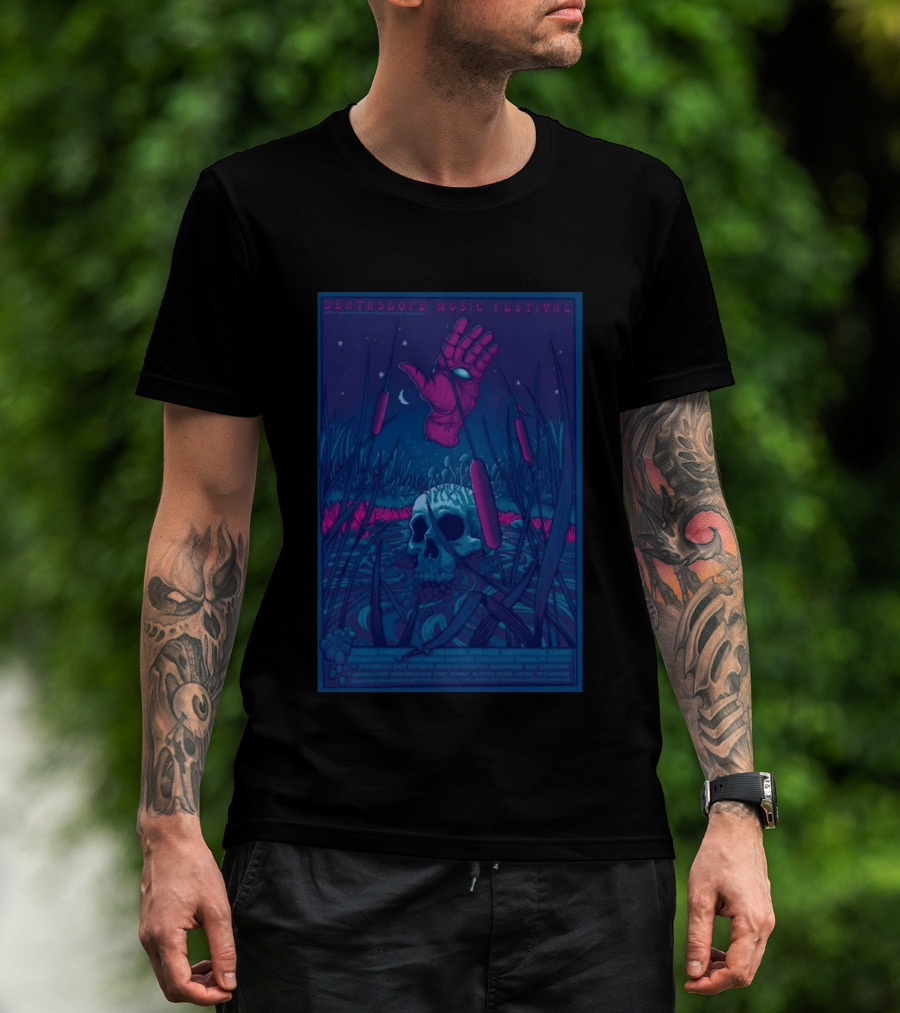 Deathslope Music Festival 2026 Grand Junction CO Skull Artwork Lineup May 21 24 T-Shirt