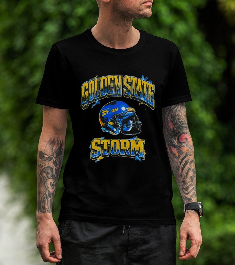 Golden State Storm Helmet Thunder Lights T-Shirt