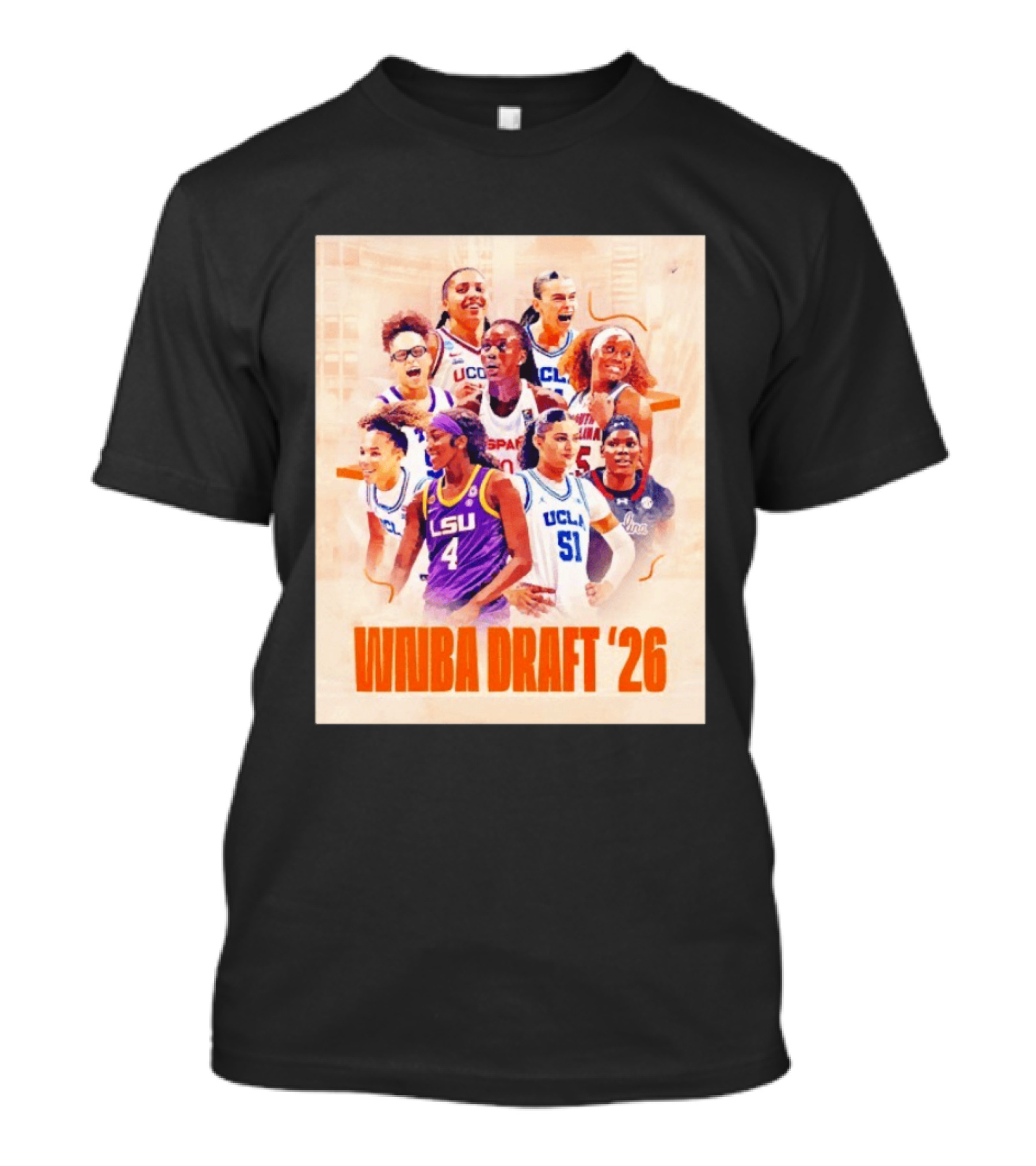 NCAA Women's Basketball WNBA Draft 2026 NCAA UCLA LSU Players T-Shirt