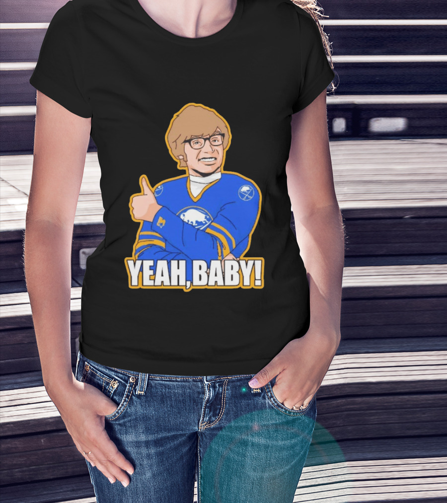 Yeah Baby Austin Powers Buffalo Sabres Hockey T-Shirt