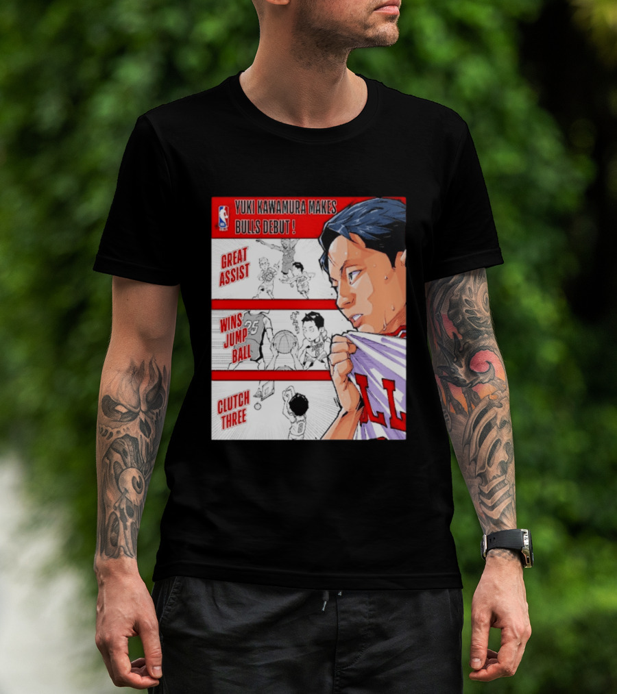 Yuki Kawamura Makes Bulls Debut Great Assist Jump Ball Clutch Three T-Shirt