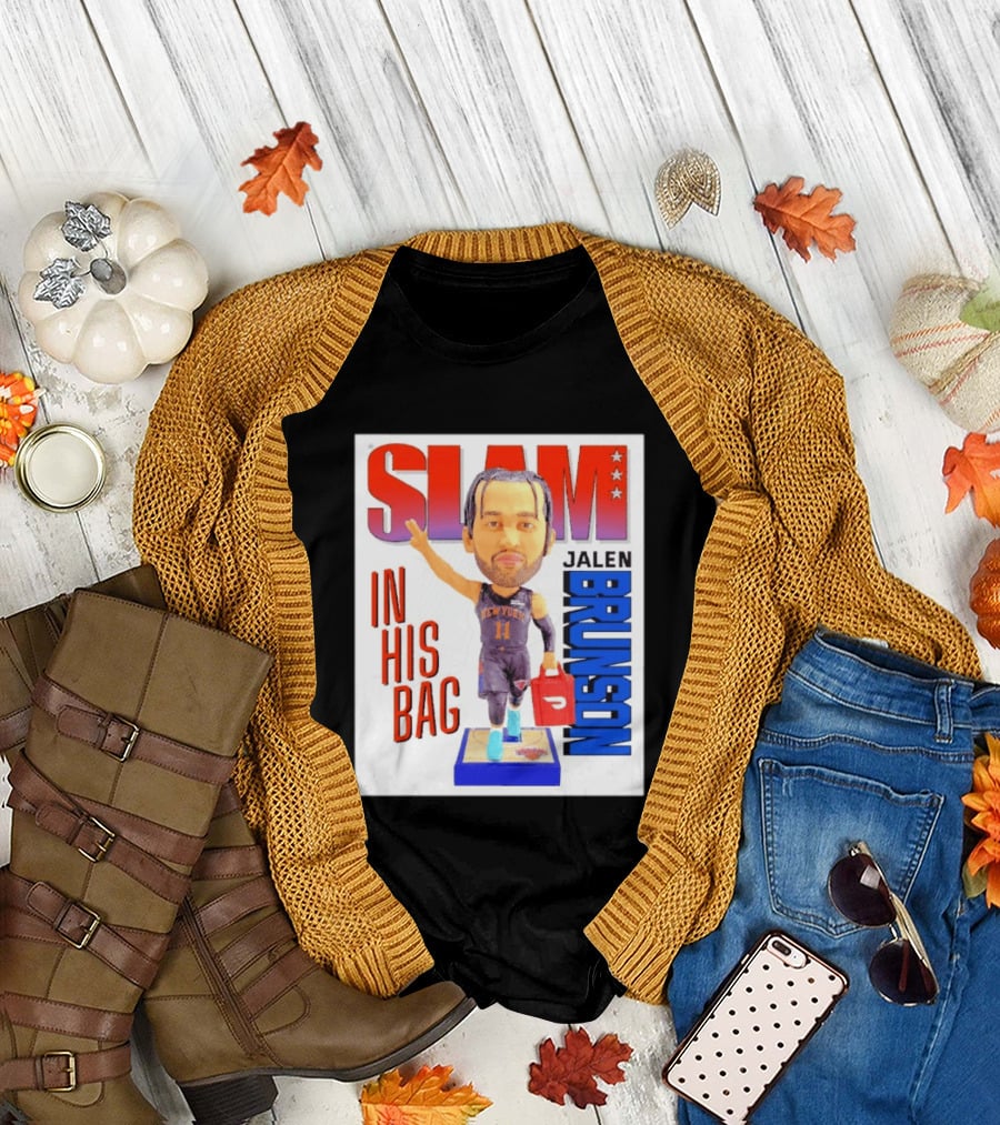 Slam Jalen Brunson New York Knicks In His Bag Big Bobblehead T-Shirt