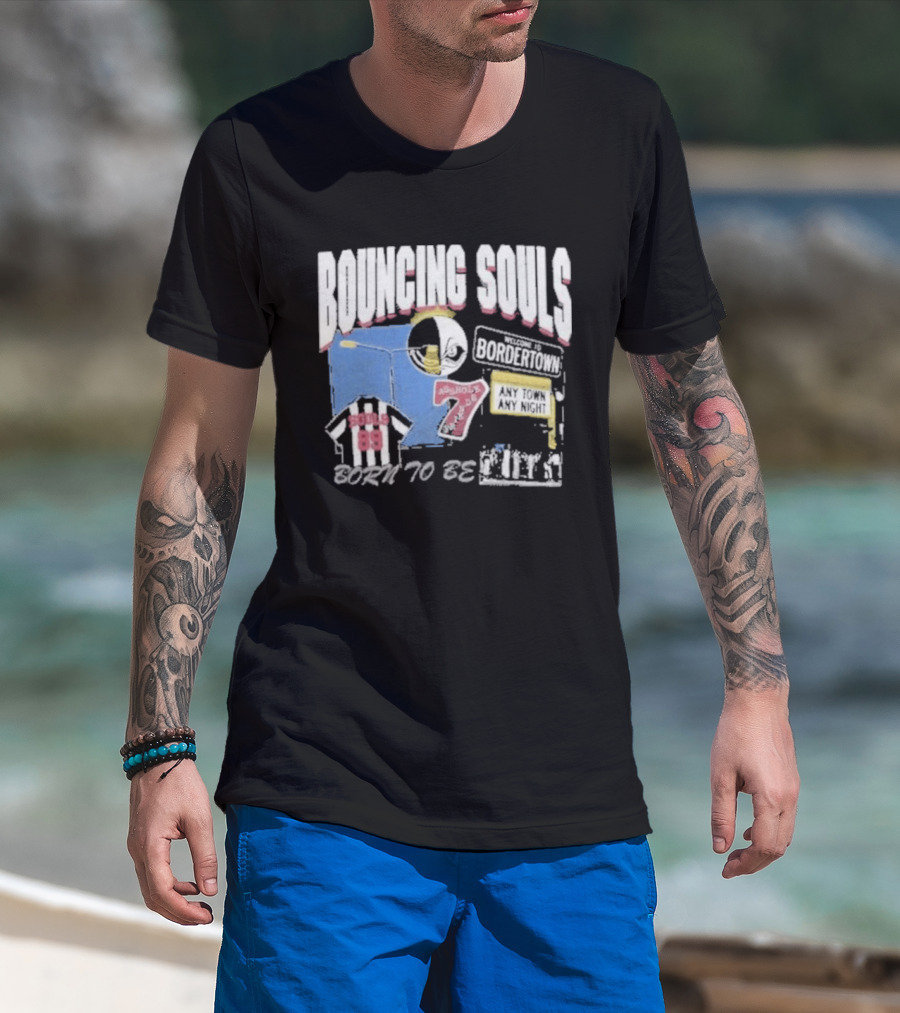Bouncing Souls Born To Be Collage Highway New Jersey 77 T-Shirt