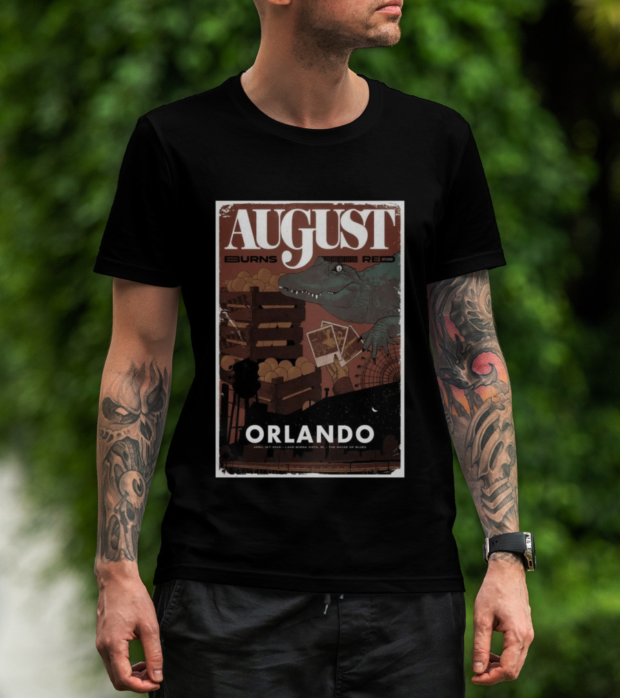 August Burns Red Orlando Tour April 16 2026 Lake Buena Vista House Of Blues T-Shirt