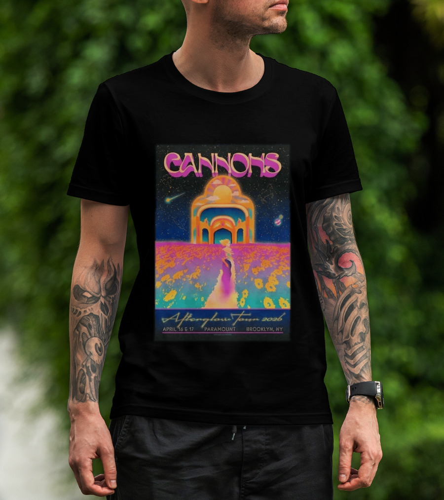 Cannons Afterglow Tour 2026 April 16 17 Paramount Brooklyn NY T-Shirt
