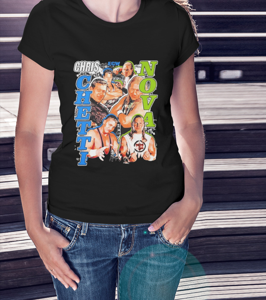 Chris Chetti Nova ECW Wrestling Legends Collage T-Shirt