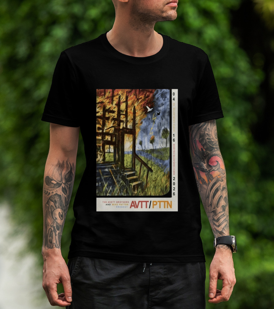The Avett Brothers Mike Patton Presents AVTT PTTN April 16 2026 North Charleston Coliseum T-Shirt