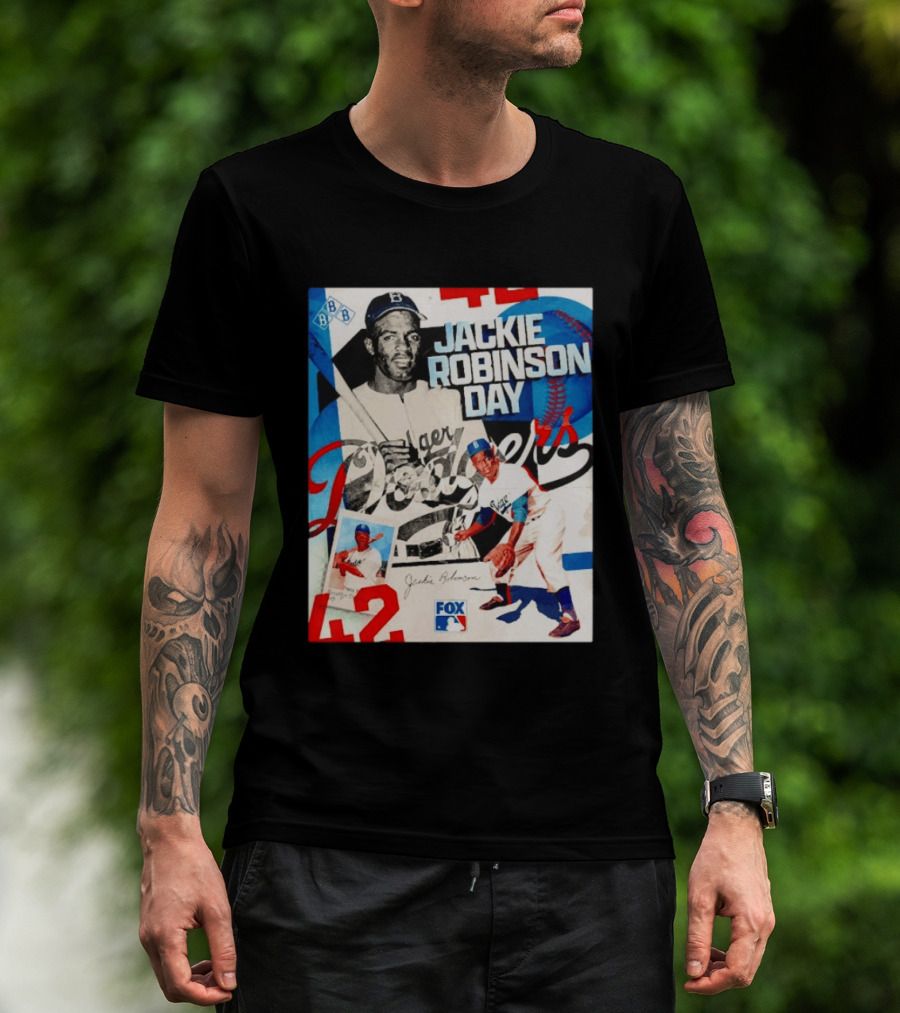 Jackie Robinson Day Brooklyn Dodgers MLB Fox 42 T-Shirt