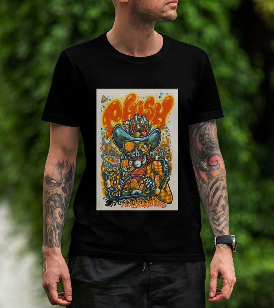 Phish Sphere Las Vegas NV April 16 18 2026 Alien Cowboy Psychedelic T-Shirt