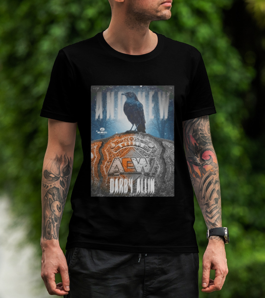 And New AEW World Darby Allin Championship Belt Raven T-Shirt