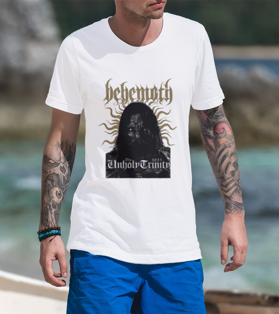 Behemoth The Unholy Trinity Sunburst Symbol Dark T-Shirt