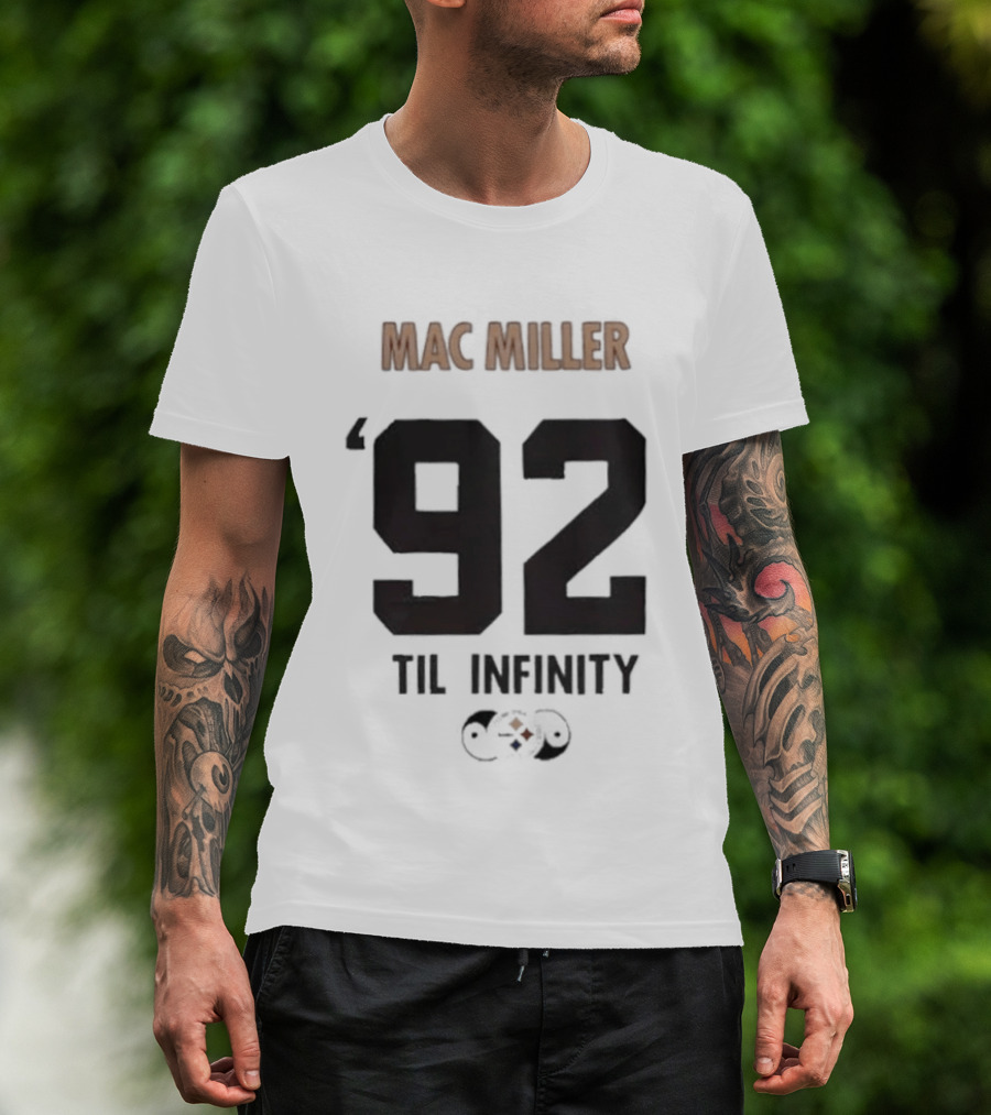 Pittsburgh Steelers Mitchell Ness Mac Miller 92 Til Infinity T-Shirt