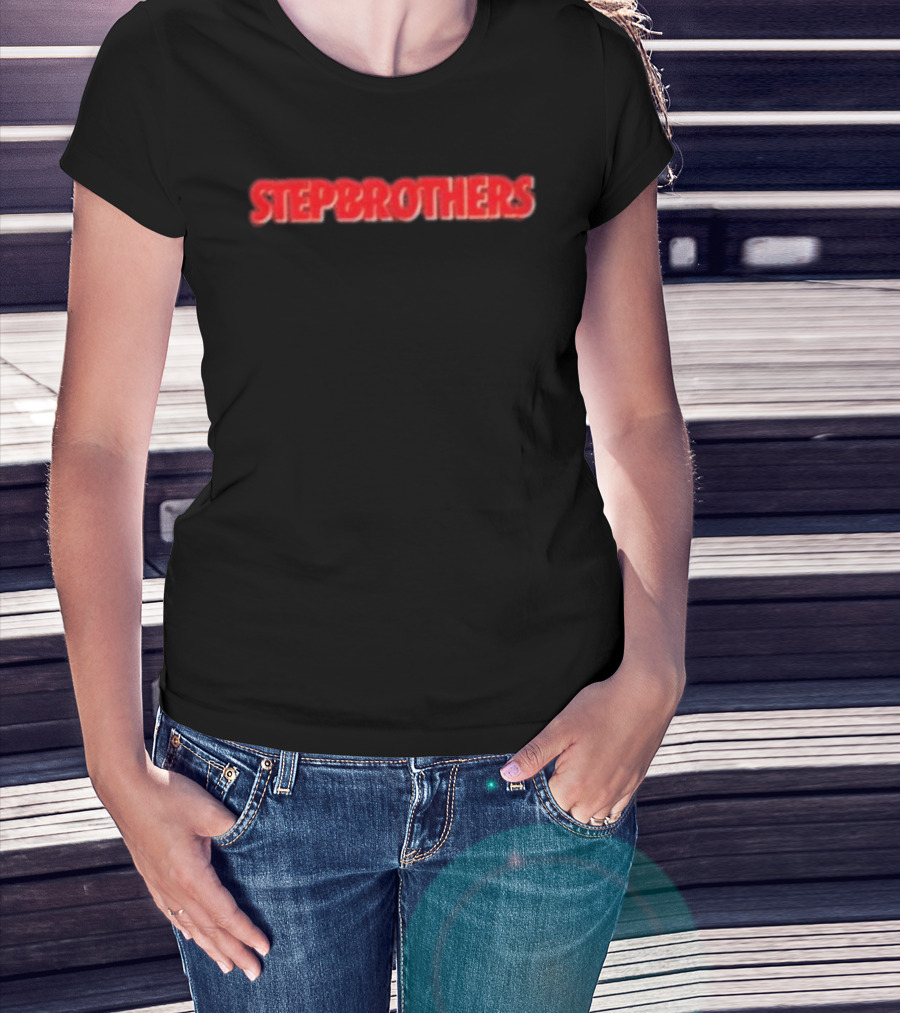 21 Savage Stepbrothers Text Bold Red T-Shirt