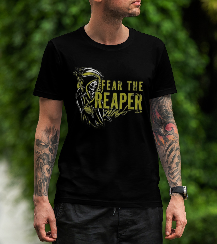 Mason Miller Fear The Reaper Skull Scythe T-Shirt