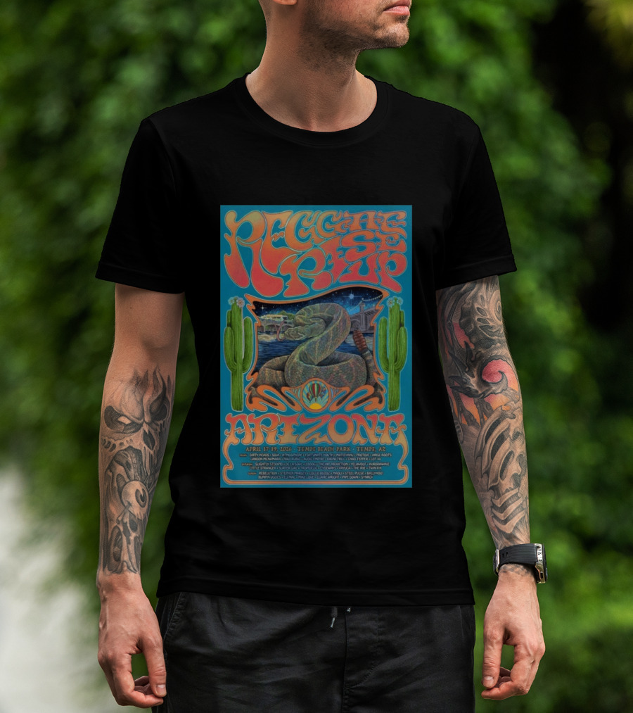 Reggae Rise Up Arizona Festival 2026 Tempe Beach Park April 17 19 Lineup Rebelution Damian Marley Trevor Hall Atmosphere T-Shirt