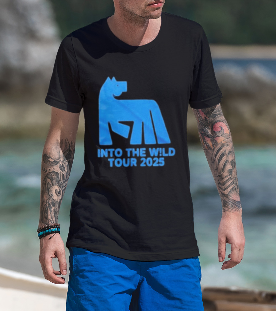 Russ Into The Wild Tour 2025 Blue Bear T-Shirt