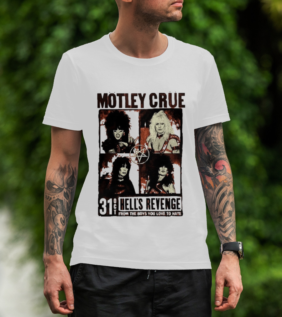 Motley Crue Hell's Revenge 31 Oct From The Boys You Love To Hate Flyer T-Shirt