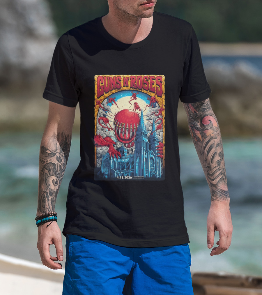 Guns N' Roses 4 18 2026 Fortaleza Brazil Arena Castelão Event Venom Cathedral T-Shirt