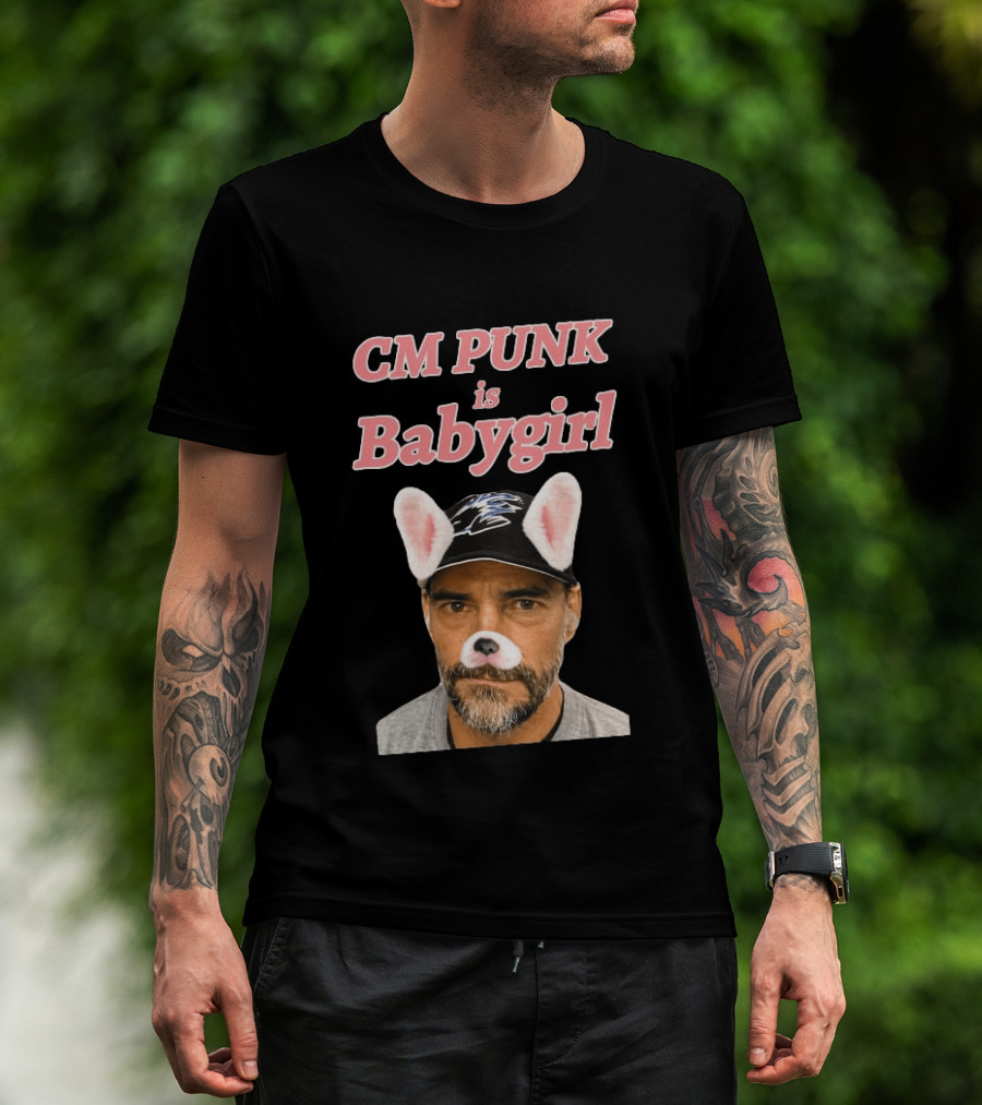CM Punk Is Babygirl With Cute Ears And Nose Accessory T-Shirt