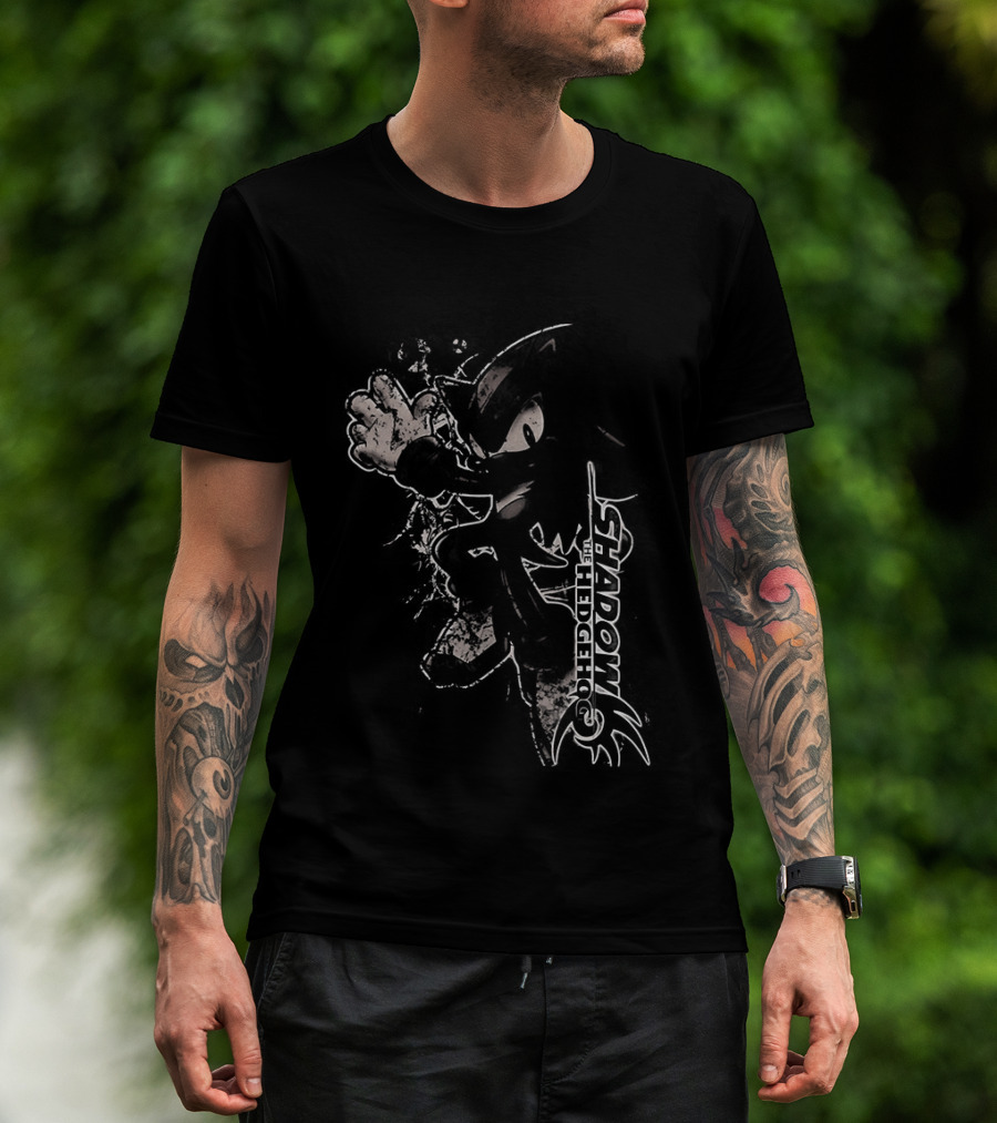 Shadow The Hedgehog Sega Character Pose Action T-Shirt