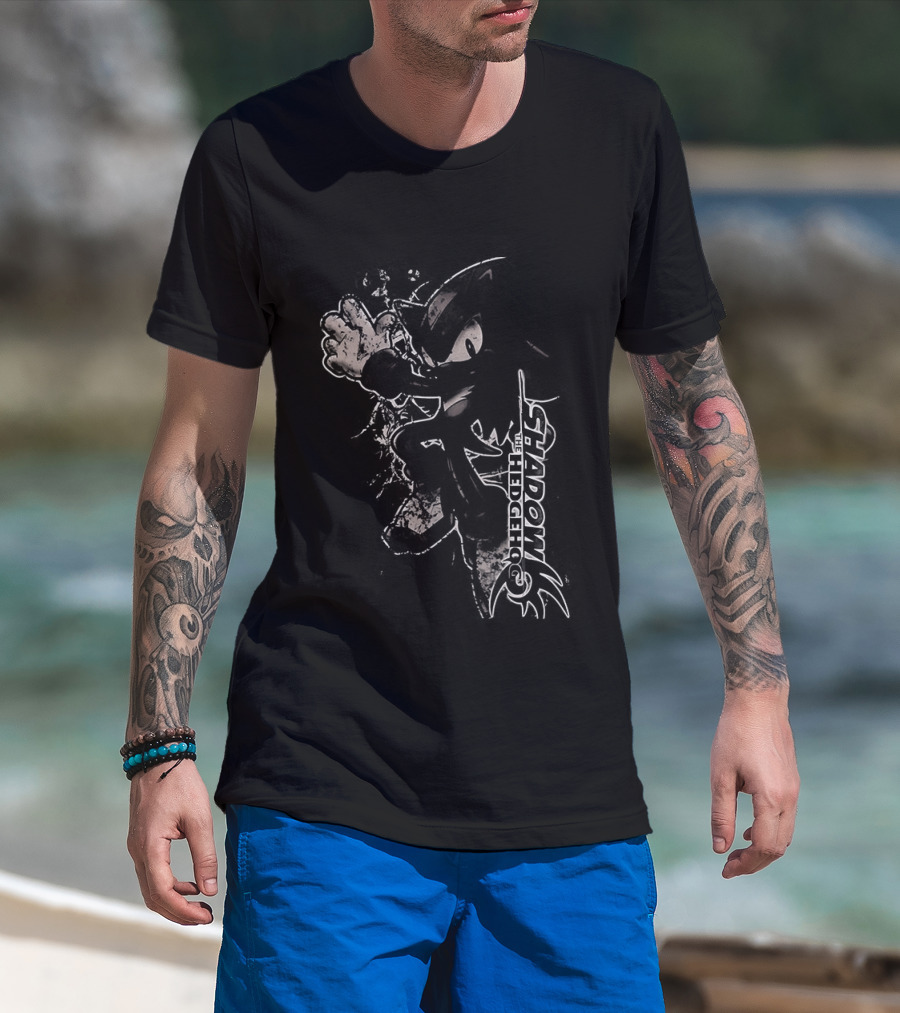 Shadow The Hedgehog Sega Character Pose Action T-Shirt