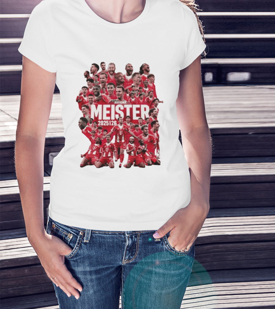 Bayern Deutscher Meister 2025 2026 Players Celebration T-Shirt