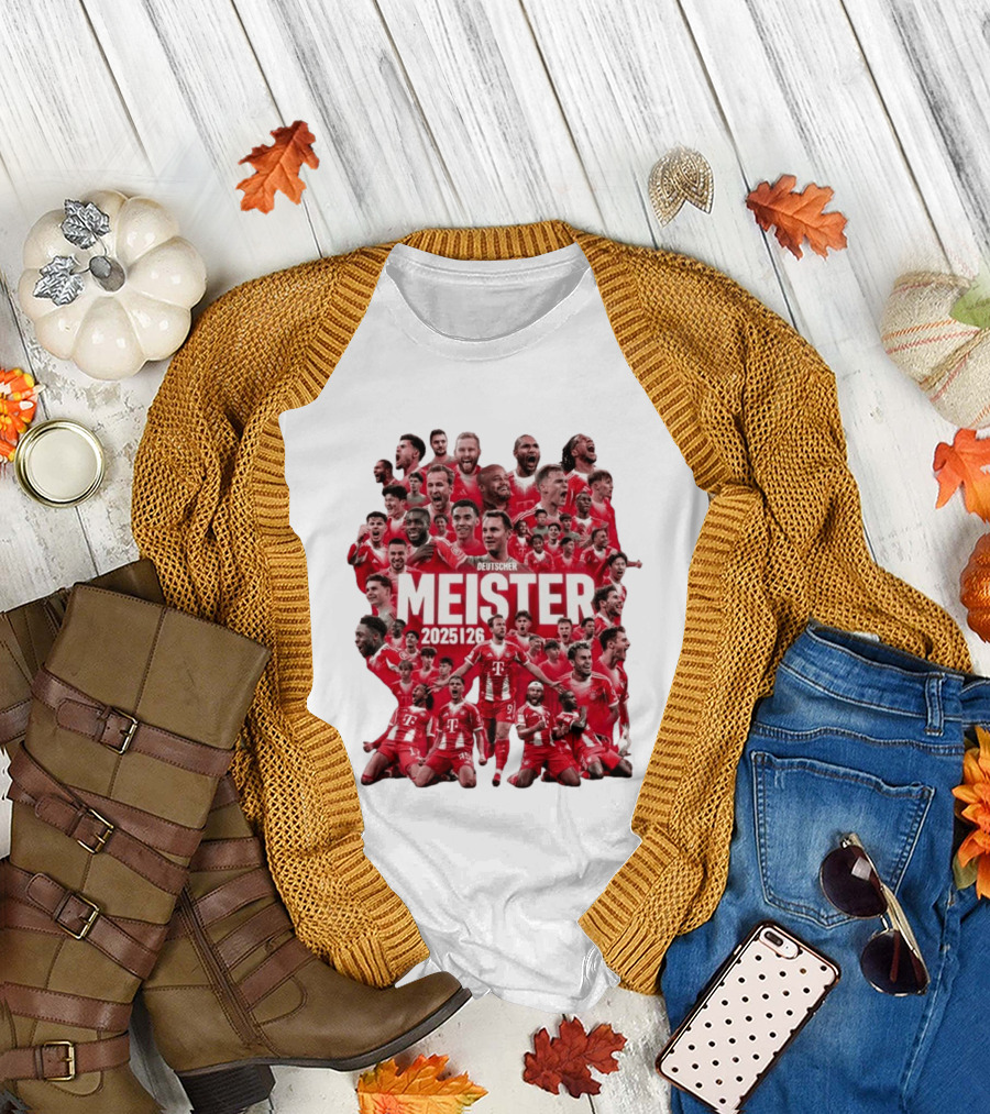Bayern Deutscher Meister 2025 2026 Players Celebration T-Shirt