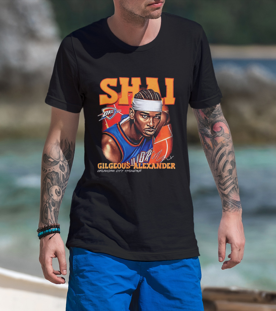 Shai Gilgeous Alexander Oklahoma City Thunder NBA OKC Basketball T-Shirt