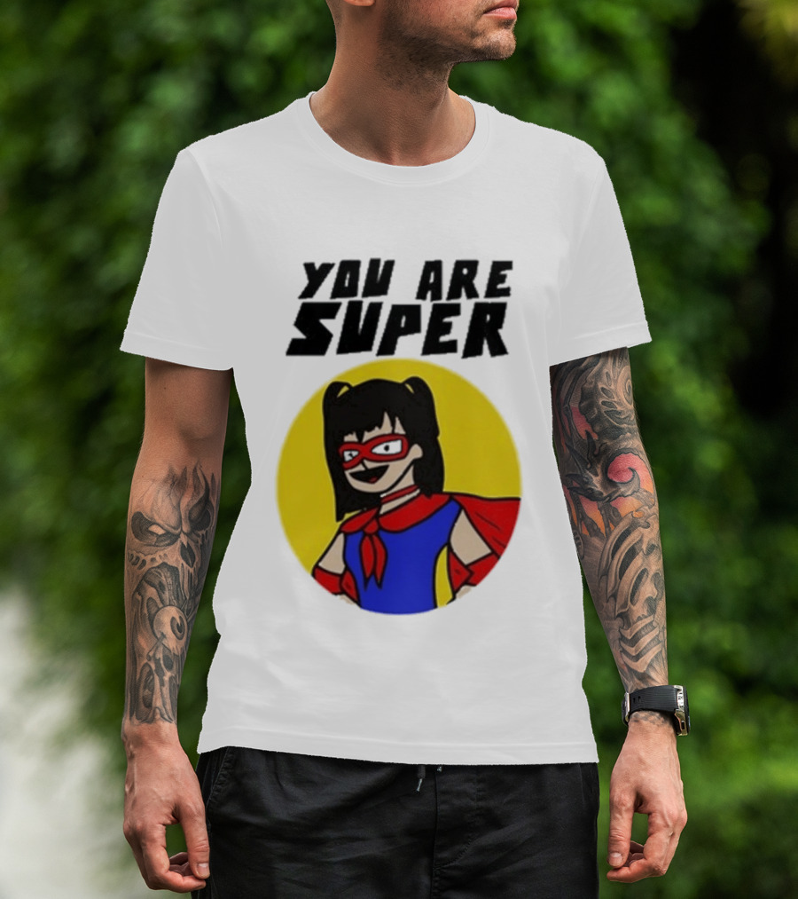 You Are Super Hero Girl With Red Cape And Mask T-Shirt