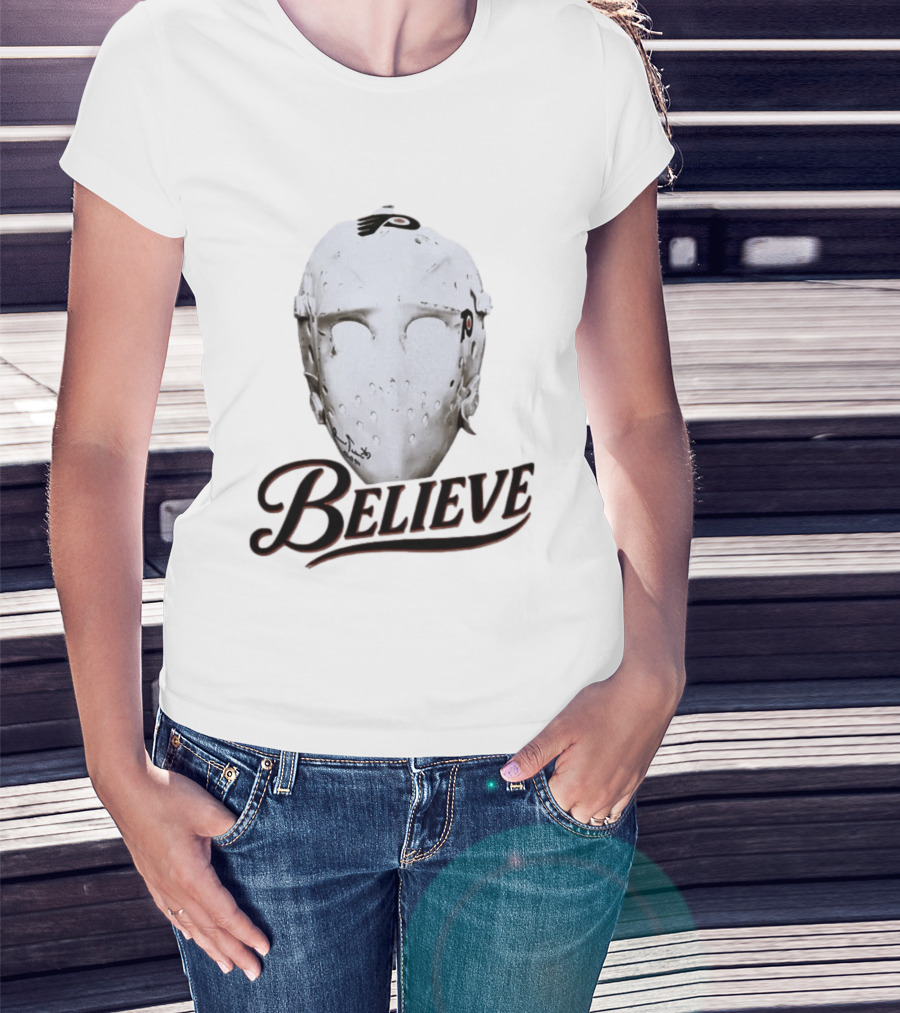 Philadelphia Flyers Believe Mask White T-Shirt